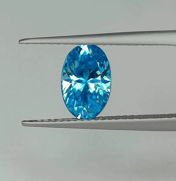2.51ct Natural Blue Zircon Faceted Loose Gemstone From Cambodia — view 1